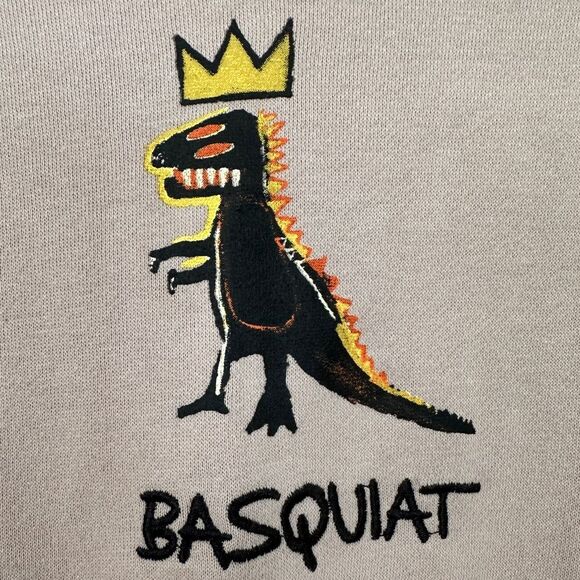 Basquiat Sweatshirt Tan Hoodie Unisex Size Small - Picture 3 of 9